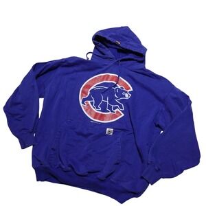 Chicago Cubs Hoodie Mens XL Blue MLB Baseball Stitches Sweatshirt Pullover